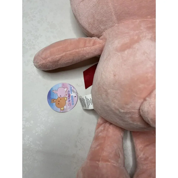 New With Tag! Soft Kawaii Japanese Bear Pink Exclusive Jumbo 24" Round 1 Plush - Picture 3 of 5